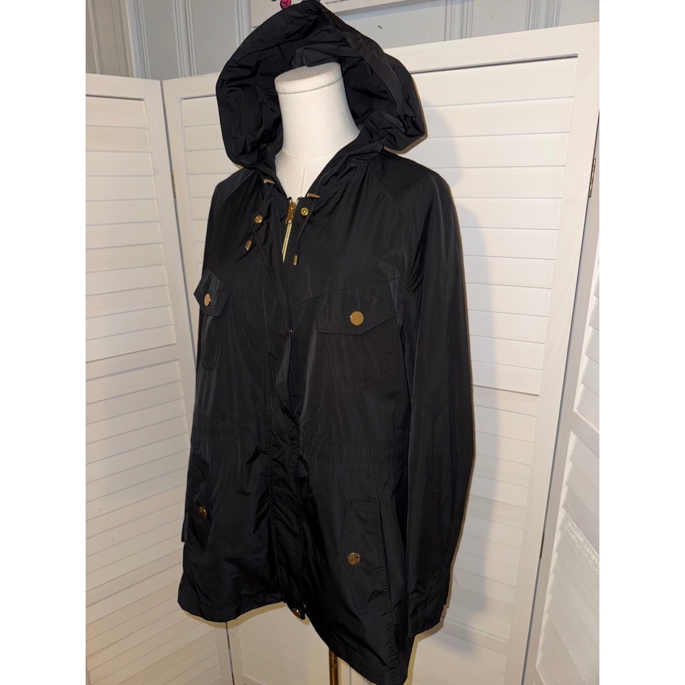 Jones New York Sport Black Hooded Anorak Parka Jacket XLG - Picture 4 of 7